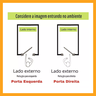 Porta Social com Postigo Vidro Boreal Alumínio Brilhante - Linha 25 - 210cm - 80cm - Direito - 5