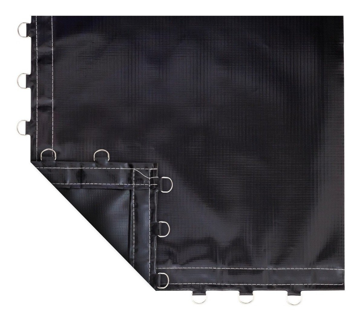 Lona para Caminhão Emborrachada Preto/Preto com Argola - 6x3 - 1