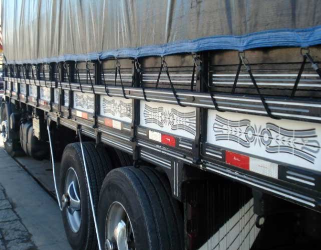 Lona para Caminhão Emborrachada Preto/Preto com Argola - 6x3 - 2