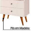 Ver imagem 4 de Mesa Cabeceira 2 Gavetas Off White J&a Móveis Status 69x60x34