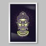 Quadro Buddah Ilustração - 45x30cm - Moldura Caixa Branco - 1