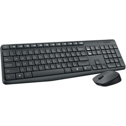 Teclado e Mouse sem Fio Mk235 Logitech Preto 920-007903 - 1