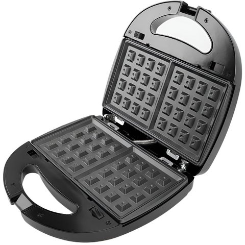 Máquina Waffle Elétrica Compacta 110v Antiaderente 850w