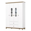 Ver imagem 4 de Guarda Roupa Infantil Ambiente Aconchego 4 Portas Branco Jequitibá Hp - Henn