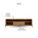Ver imagem 5 de Rack com 2 Portas e 1 Gaveta em Madeira Maciça Linha Nest