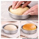 Ver imagem 5 de Kit 20 Formas para Assar Pão de Hambúrguer 11,5x2,5 Alumínio Resistente