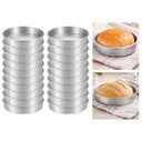 Ver imagem 1 de Kit 20 Formas para Assar Pão de Hambúrguer 11,5x2,5 Alumínio Resistente