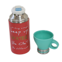 Ver imagem 2 de Garrafa Térmica de Inox com Copo Tipo Botija - 300 ml - Ekilibrium Ref. 5310:Vermelho