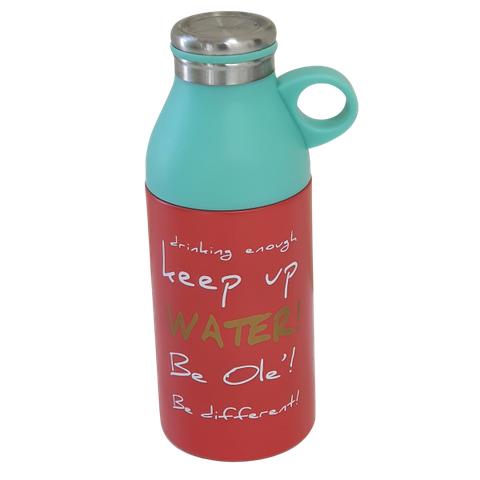 Garrafa Térmica de Inox com Copo Tipo Botija - 300 ml - Ekilibrium Ref. 5310:Vermelho