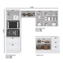 Ver imagem 2 de Cozinha Modulada Americana 4 Peças Branco – Henn