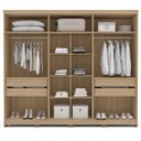 Ver imagem 3 de Guarda Roupa Casal 6 Portas 270cm Barcelona Politorno Móveis