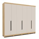 Ver imagem 2 de Guarda Roupa Casal 6 Portas 270cm Barcelona Politorno Móveis