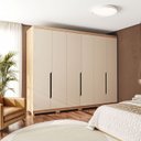 Ver imagem 1 de Guarda Roupa Casal 6 Portas 270cm Barcelona Politorno Móveis