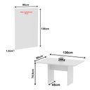 Ver imagem 3 de Mesa Reunião Escritório 136cm e Painel para Tv 32 Polegadas Cor:branco