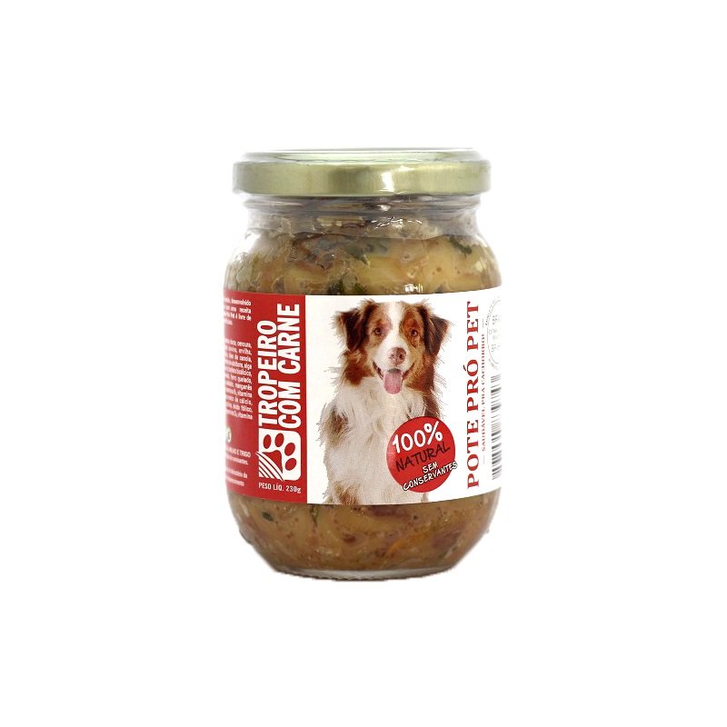 Kit Rao Comida Ces 100% Natural mida C/ 2 Pote 230g Tropeiro C/ Carne  Pronta P/ Cachorro Adulto | MadeiraMadeira