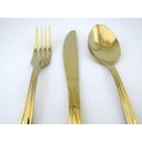 Ver imagem 2 de Faqueiro Dourado Victória 12 Peças - By Fineza