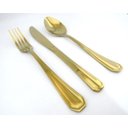 Ver imagem 3 de Faqueiro Dourado Victória 12 Peças - By Fineza