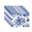 Ver imagem 1 de Kit Jogo Americano Rosas Azul - 6 Peças
