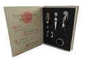 Ver imagem 1 de Kit Vinho 5 Peças Inox em Livro Decorativo Capa Bege/coral/gold