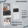 Armario Paneleiro Microondas 4 Portas 1 Gaveta 2003201 Branco Armoveis Branco - 4