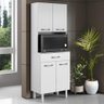 Armario Paneleiro Microondas 4 Portas 1 Gaveta 2003201 Branco Armoveis Branco - 6