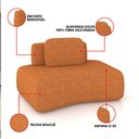 Ver imagem 3 de Sofá Módulo Canto 175cm Orgânico Sala Berlim Bouclê Caramelo K01 - D’Rossi