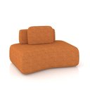 Ver imagem 2 de Sofá Módulo Canto 175cm Orgânico Sala Berlim Bouclê Caramelo K01 - D’Rossi