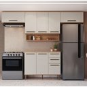 Ver imagem 2 de Cozinha Modulada 6 Peças com Tampo 8 Portas 2 Gavetas 280cm Isabelle Delmarco