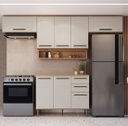 Ver imagem 2 de Cozinha Modulada 6 Peças com Tampo 8 Portas 2 Gavetas 280cm Isabelle Delmarco