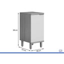 Ver imagem 3 de Balcão Cozinha Modulado Bless 1 Porta 40cm Jequitiba/Off White Linea