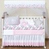 Protetor De Berço Americano Nuvem Rosa 12 Peças Com Saia Box - 1