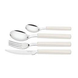 Faqueiro Tramontina Celebrare Inox Cabo Branco 24 Peças - 1