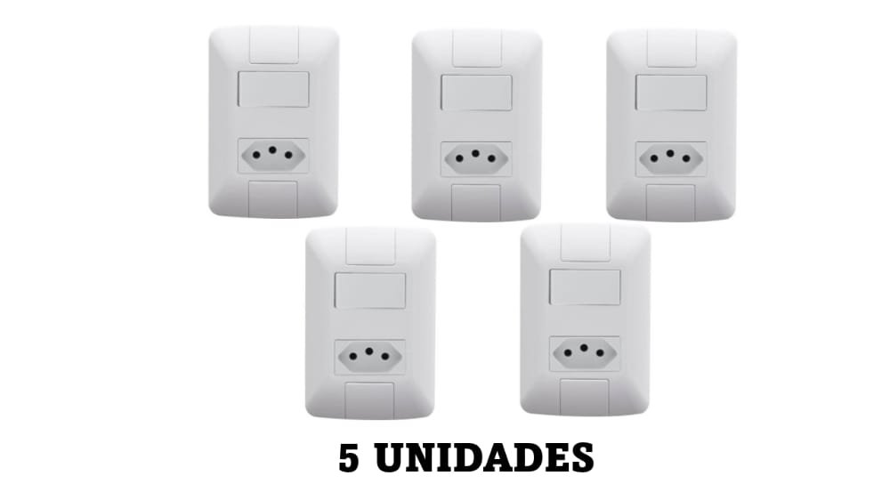 5 Interruptores Simples 6a + 1 Tomada 20a Tramontina Aria - 2