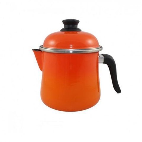 Leiteira Esmaltada Bojuda Ewel Nº 16 2L Mãe Ágata Laranja