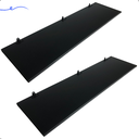 Ver imagem 1 de Kit 2 Prateleira Preta 90X25 + Suporte Flutuante Mdf Organizadora Decoração Cozinha Banheiro Sala