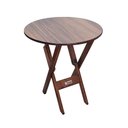 Ver imagem 2 de Mesa Dobrável de Madeira Redonda 70cm com 2 Cadeiras Imbuia - Tarimatã