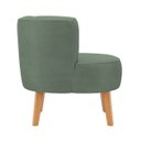 Ver imagem 6 de Cadeira Decor para Sala de Estar Confortável Recepção Tecido Veludo Macia Pés de Madeira Reforçado