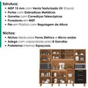 Ver imagem 4 de Kit Cozinha 8 Portas 3 Gavetas 242 cm Polar Cinamomo Preto Zanz