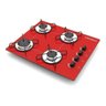 Fogão 4 Bocas Ultra Chama Vermelho Cooktop Cozinha - 1