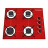 Fogão 4 Bocas Ultra Chama Vermelho Cooktop Cozinha - 2