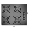 Fogão Cooktop Realce Atalanta 4 Bocas Automático - 5