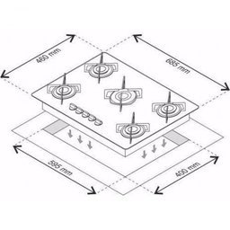 Fogão Cooktop à Gás Chamalux Bivolt 5 Bocas Prata - 2