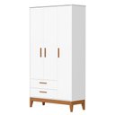 Ver imagem 1 de Guarda Roupa Infantil Flip 3 Portas e 2 Gavetas Branco Fosco - Reller Móveis