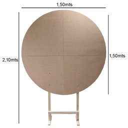 Painel Redondo Desmontável 150dº X 210cm Altura Mdf Cru - 1