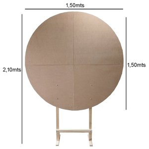 Painel Redondo Desmontável 150dº X 210cm Altura Mdf Cru