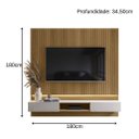Ver imagem 4 de Painel de Tv com Led até 70 Polegadas de 1.80 Paris Lukaliam:jequitiba Ripado / Off White