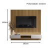 Painel de Tv com Led até 70 Polegadas de 1.80 Paris Lukaliam:jequitiba Ripado / Off White - 4