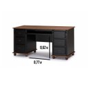 Ver imagem 4 de Escrivaninha Linz 6 Gavetas 80 X 176 X 50 Cm (a X L X P)