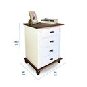 Ver imagem 6 de Mesa de Cabeceira 4 Gavetas Retrô Pés Bola Madeira Florença - Laca Branca/imbuia