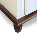 Ver imagem 5 de Mesa de Cabeceira 4 Gavetas Retrô Pés Bola Madeira Florença - Laca Branca/imbuia